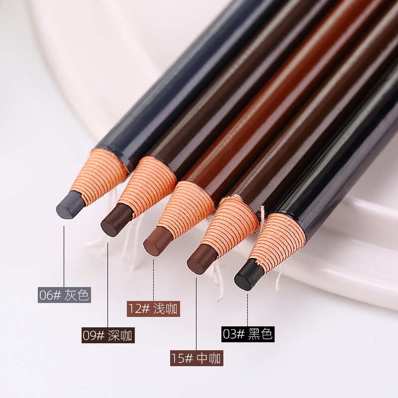 Hengsi 1818 Line Drawing Eyebrow Pencil Waterproof Sweatproof Fadeless Cosmetics Beauty Make-up Wholesale Eyebrow Pencil Internet Celebrity Same Style