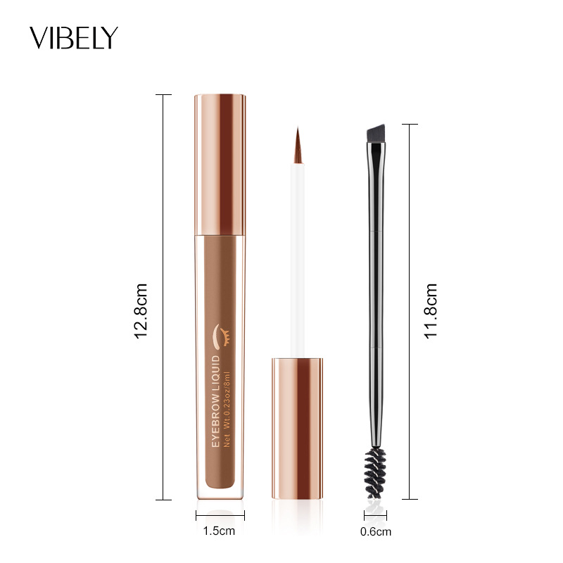 Exclusive for Cross-Border 4 Colors Eyebrow Cream Liquid Eyebrow Pencil Waterproof and Durable Smear-Proof Makeup Eyebrow Tint Eyebrow Cream