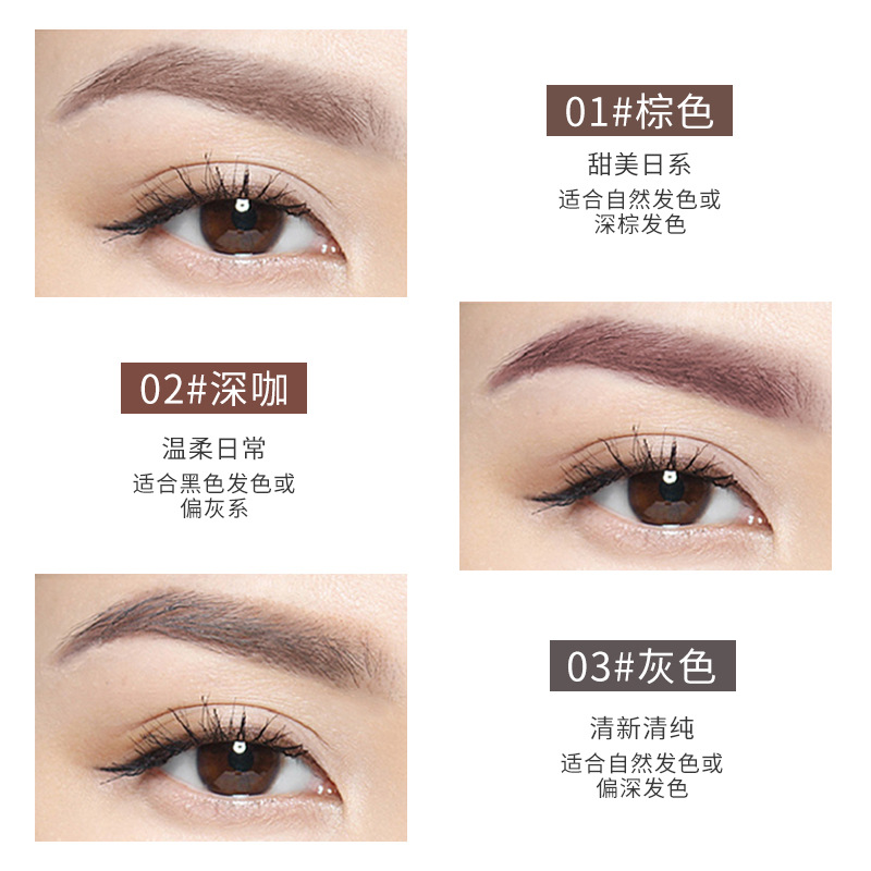 Cross-Border Supply Four-Head Waterproof Dyed Eyebrow Pencil Four-Fork Extremely Fine Micro Carving Tattoo Eyebrow Pencil Eyebrow Pencil Eyebrow Modification Eyebrow Liquid