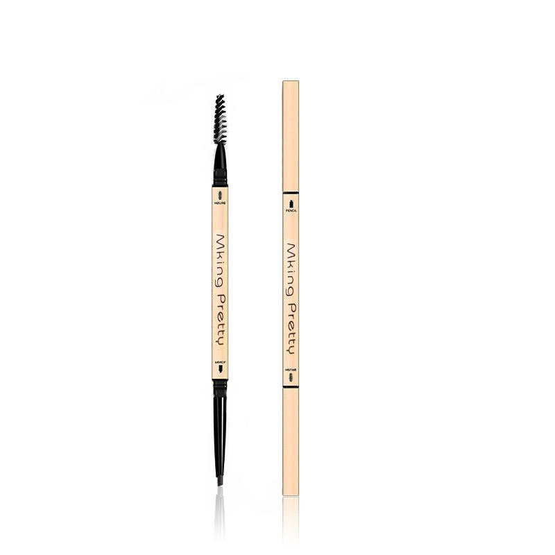 Small Gold Bar Eyebrow Pencil Small Gold Chopsticks Eyebrow Pencil Double-Headed Small Briefs Machete Fine Eyebrow Pencil Eyebrow Pencil Double-Headed Eyebrow Pencil Waterproof Sweat-Proof Natural