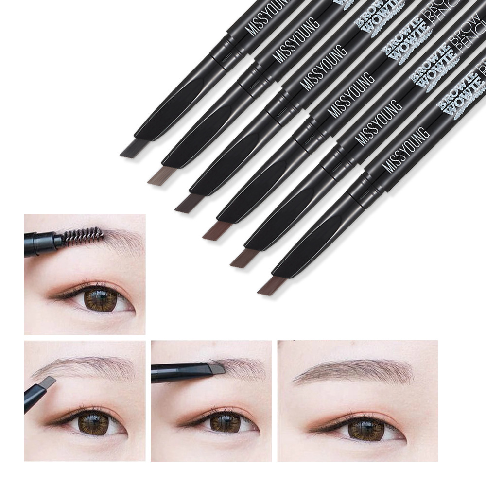 Missyoung Genuine Cut-Free Eyebrow Pencil Waterproof Sweat-Proof with Eyebrow Brush Double-Headed Eyebrow Pencil Automatic Rotating Triangle Eyebrow Pencil Missyoung Genuine Cut-Free Eyebrow Pencil Waterproof Sweat-Proof with Eyebrow Brush Double-Headed Eyebrow Pencil Automatic Rotating Triangle Eyebrow Pencil