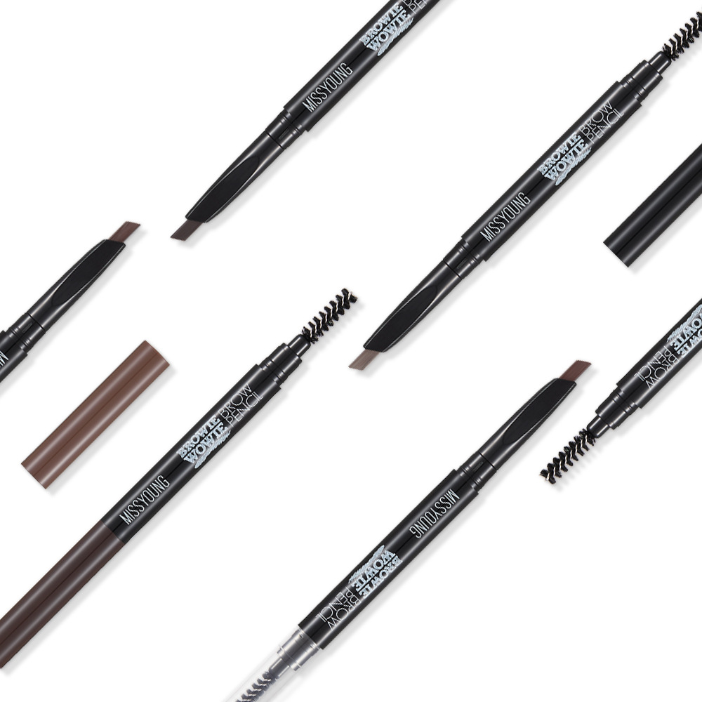 Missyoung Genuine Cut-Free Eyebrow Pencil Waterproof Sweat-Proof with Eyebrow Brush Double-Headed Eyebrow Pencil Automatic Rotating Triangle Eyebrow Pencil Missyoung Genuine Cut-Free Eyebrow Pencil Waterproof Sweat-Proof with Eyebrow Brush Double-Headed Eyebrow Pencil Automatic Rotating Triangle Eyebrow Pencil