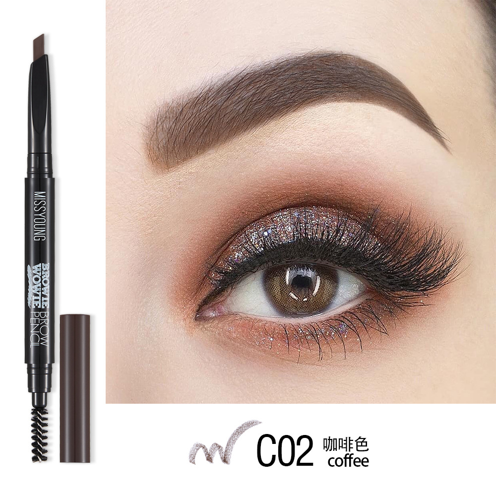 Missyoung Genuine Cut-Free Eyebrow Pencil Waterproof Sweat-Proof with Eyebrow Brush Double-Headed Eyebrow Pencil Automatic Rotating Triangle Eyebrow Pencil Missyoung Genuine Cut-Free Eyebrow Pencil Waterproof Sweat-Proof with Eyebrow Brush Double-Headed Eyebrow Pencil Automatic Rotating Triangle Eyebrow Pencil