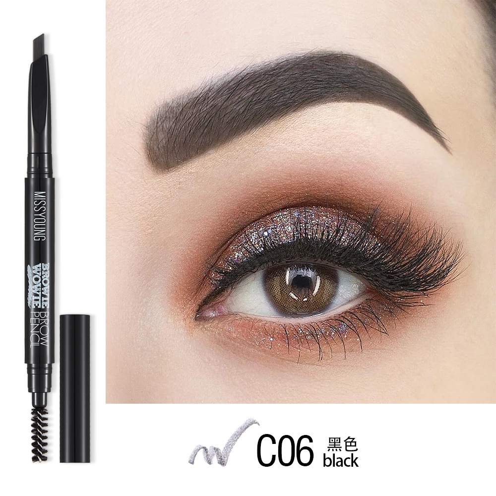 Missyoung Genuine Cut-Free Eyebrow Pencil Waterproof Sweat-Proof with Eyebrow Brush Double-Headed Eyebrow Pencil Automatic Rotating Triangle Eyebrow Pencil Missyoung Genuine Cut-Free Eyebrow Pencil Waterproof Sweat-Proof with Eyebrow Brush Double-Headed Eyebrow Pencil Automatic Rotating Triangle Eyebrow Pencil