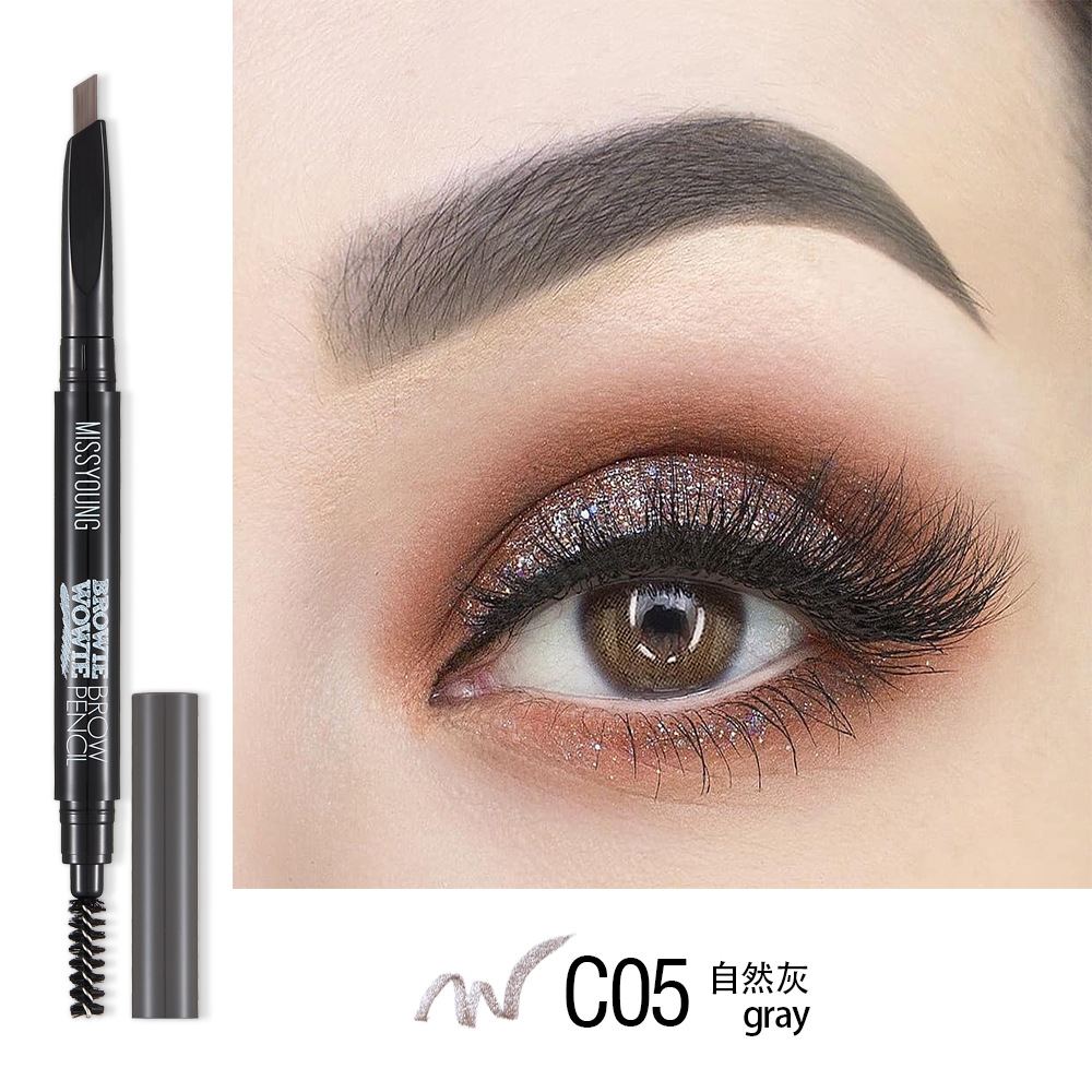 Missyoung Genuine Cut-Free Eyebrow Pencil Waterproof Sweat-Proof with Eyebrow Brush Double-Headed Eyebrow Pencil Automatic Rotating Triangle Eyebrow Pencil Missyoung Genuine Cut-Free Eyebrow Pencil Waterproof Sweat-Proof with Eyebrow Brush Double-Headed Eyebrow Pencil Automatic Rotating Triangle Eyebrow Pencil