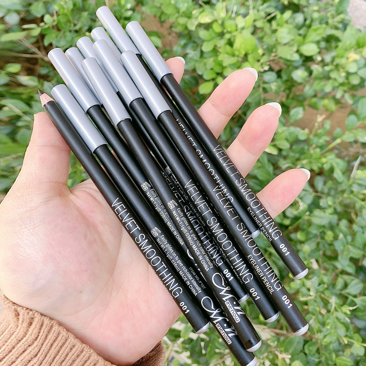 Cross-Border Makeup Menow Miele Cool Black Waterproof Wooden Pole Eyeliner Novice Female Beginner Leak-Picking Cheap Eyebrow Pencil