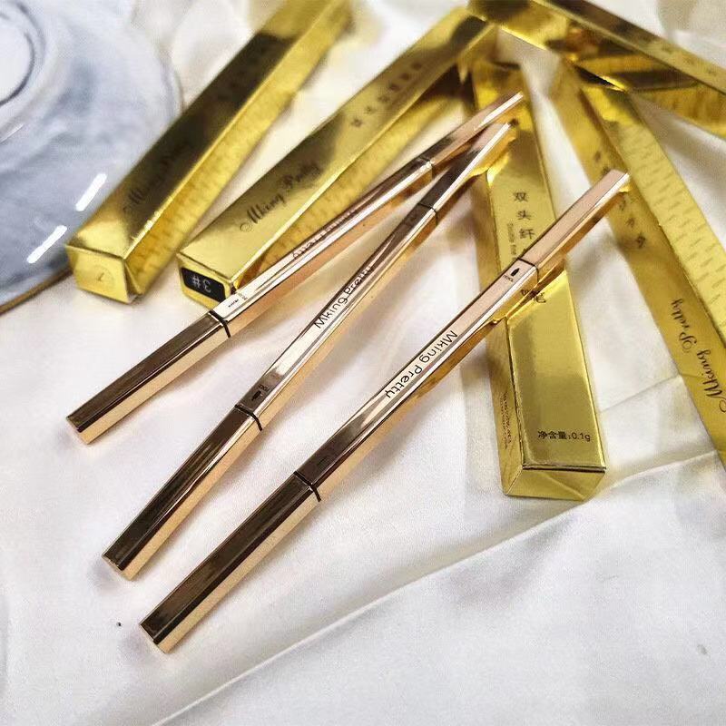 Small Gold Chopsticks Eyebrow Pencil Not Smudge Small Gold Bar Eyebrow Pencil Fine Triangle Refill Double-Headed Eyebrow Pencil Gold Pen Holder Wholesale Small Gold Chopsticks Eyebrow Pencil Not Smudge Small Gold Bar Eyebrow Pencil Fine Triangle Refill Double-Headed Eyebrow Pencil Gold Pen Holder Wholesale