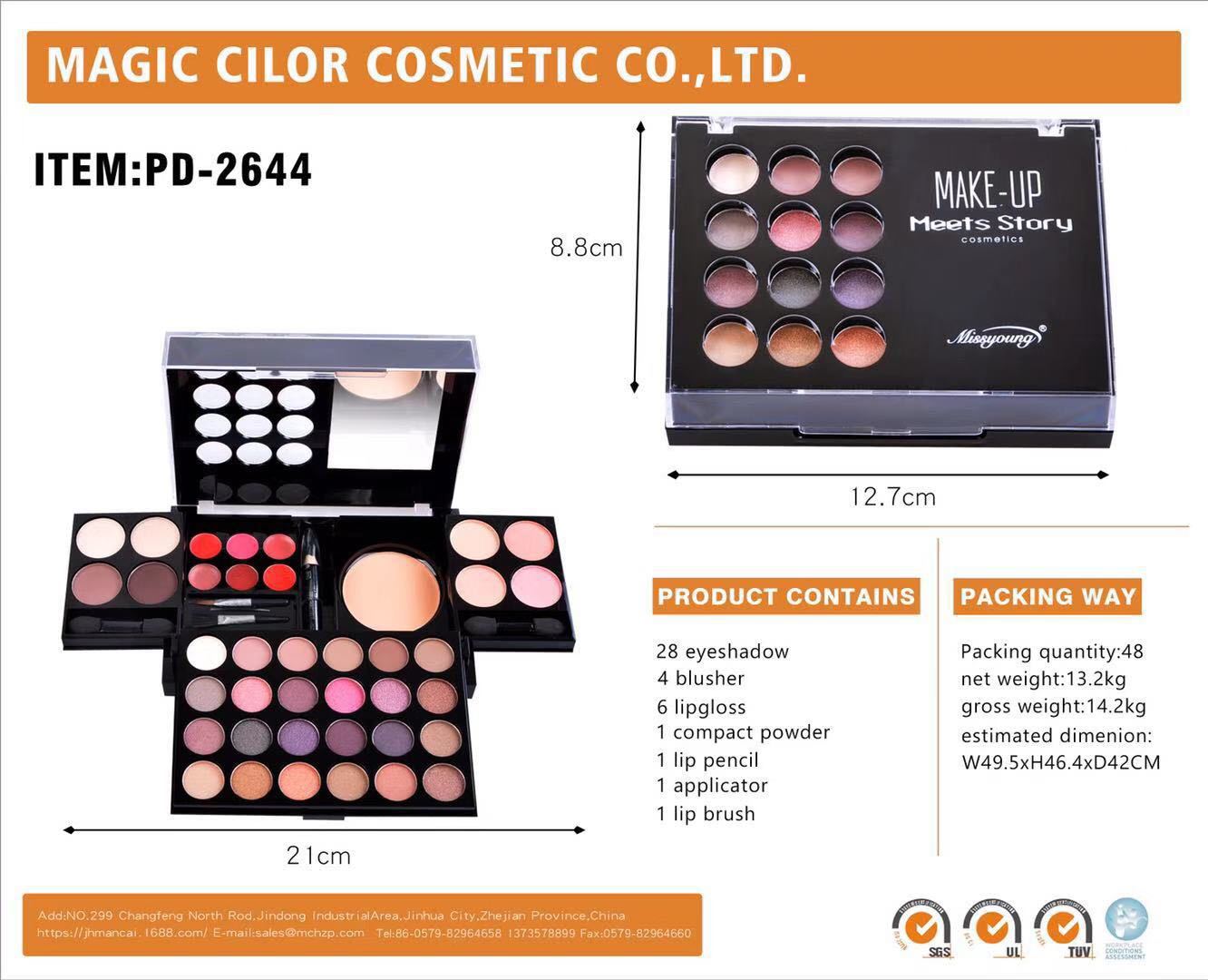 Missyoung New Product Makeup Palette Eye Shadow Plate Powder Blush Eyebrow Pencil Lip Gloss Combination Mini Set Foreign Trade Popular Style Missyoung New Product Makeup Palette Eye Shadow Plate Powder Blush Eyebrow Pencil Lip Gloss Combination Mini Set Foreign Trade Popular Style