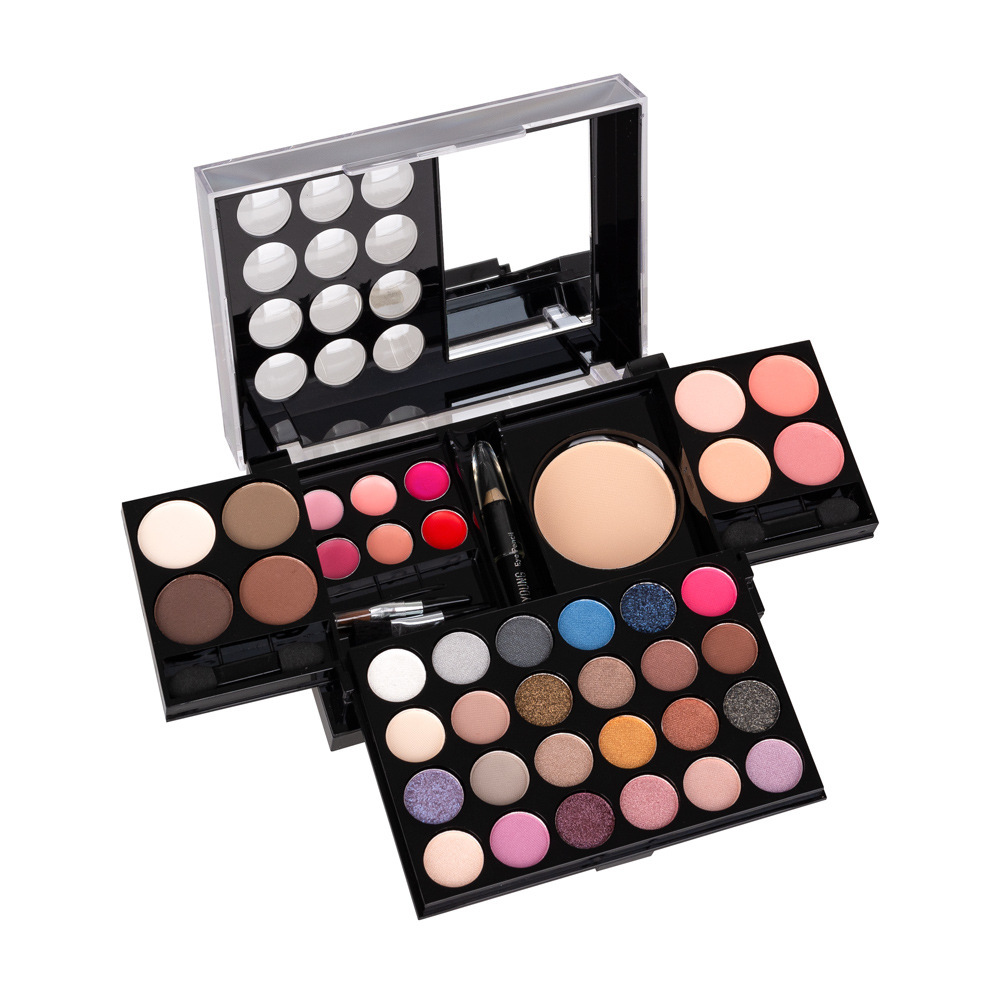 Missyoung New Product Makeup Palette Eye Shadow Plate Powder Blush Eyebrow Pencil Lip Gloss Combination Mini Set Foreign Trade Popular Style