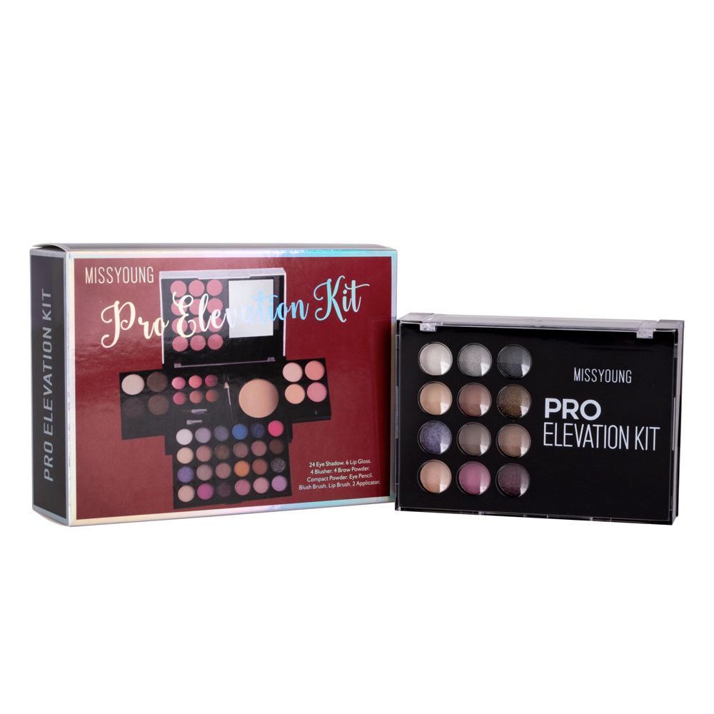 Missyoung New Product Makeup Palette Eye Shadow Plate Powder Blush Eyebrow Pencil Lip Gloss Combination Mini Set Foreign Trade Popular Style