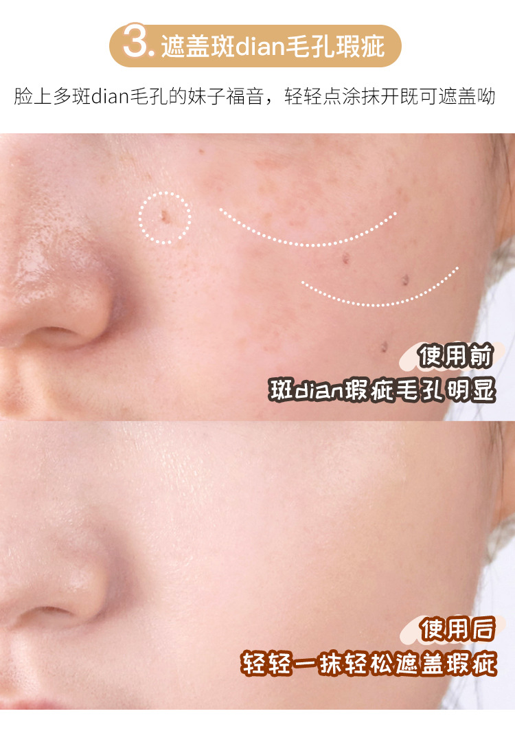 GECOMO Beauty Concealer Cover Dark Circles Acne Spots Concealer Plate Contour Compact Three-Color Balance Concealer Plate