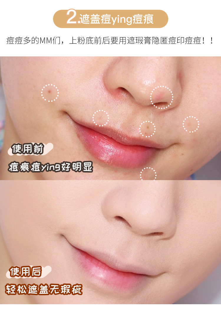 GECOMO Beauty Concealer Cover Dark Circles Acne Spots Concealer Plate Contour Compact Three-Color Balance Concealer Plate