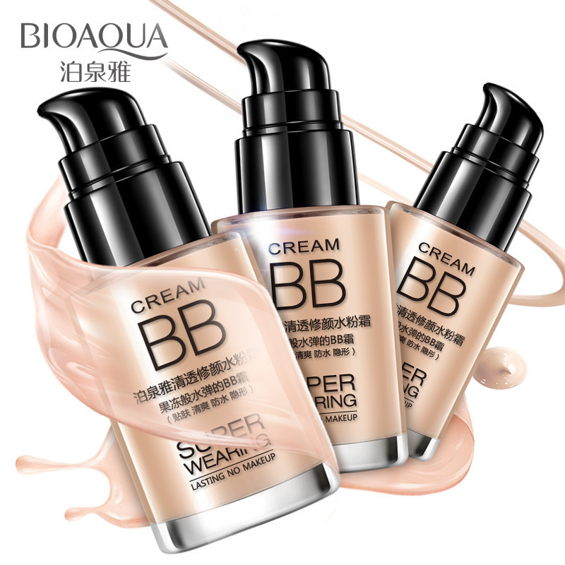 Bioaqua Clear Water Cream BB Cream Liquid Foundation Moisturizing Makeup Primer Concealer Foundation Cream Wholesale Cosmetics