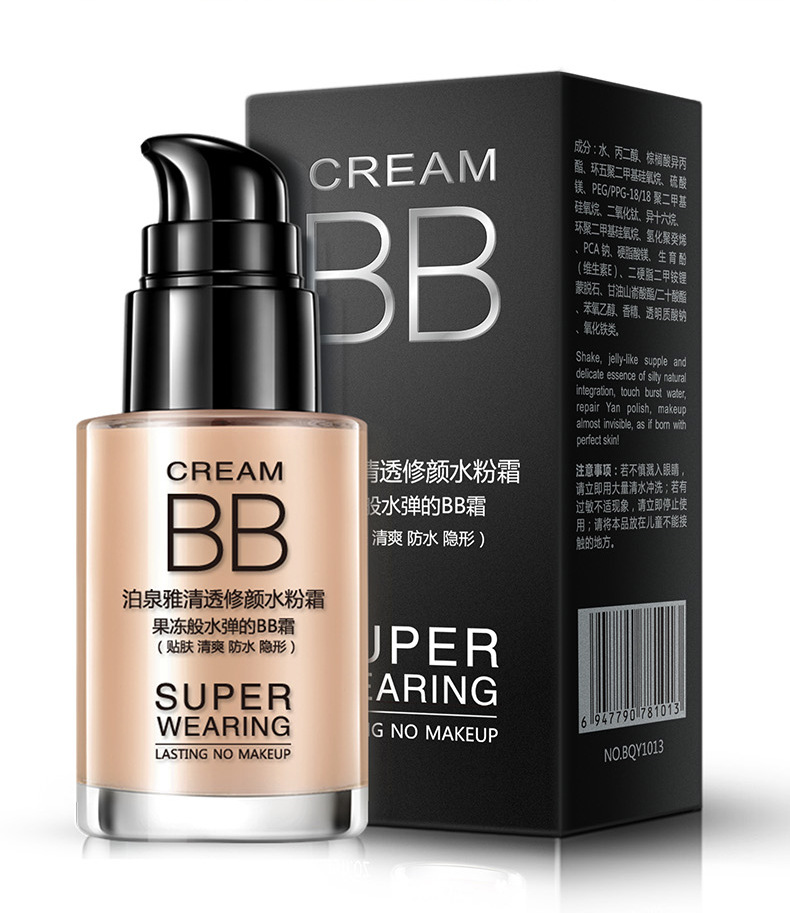 Bioaqua Clear Water Cream BB Cream Liquid Foundation Moisturizing Makeup Primer Concealer Foundation Cream Wholesale Cosmetics