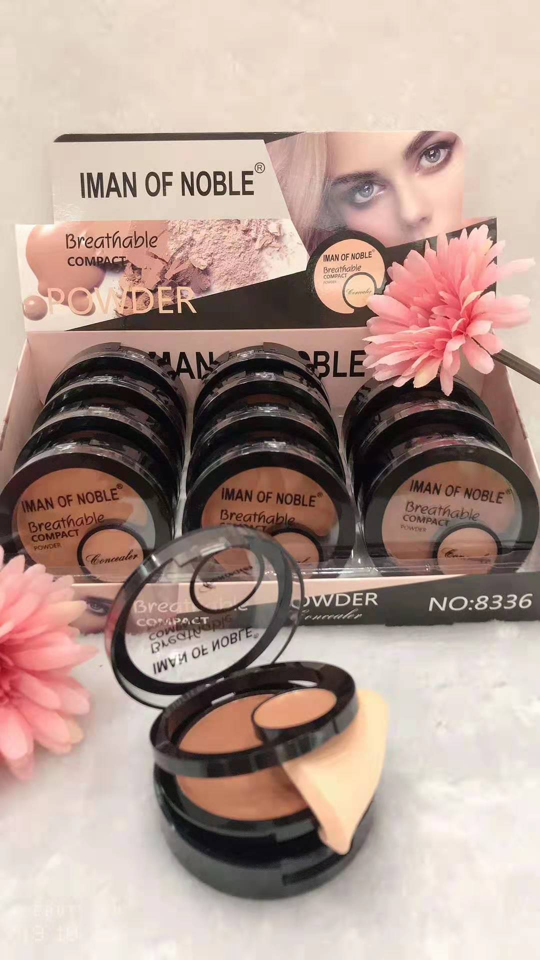 IMAN OF NOBLE double layer concealer with mirror and powder puff is easy to paint without halo makeup manufacturers direct sales