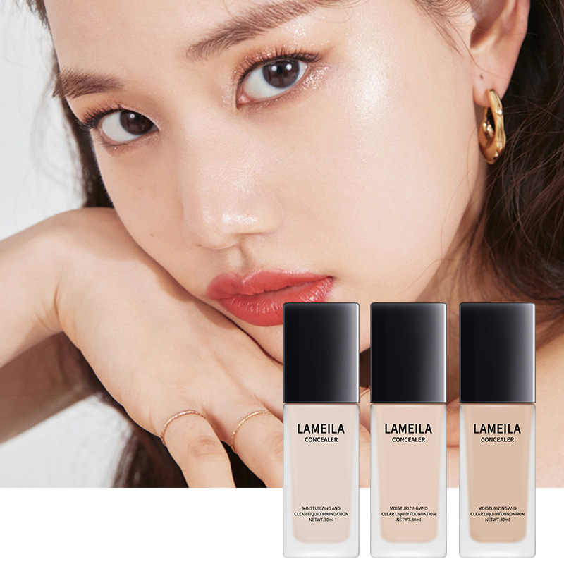 LaMeiLa Moisturizing &amp; Refreshing Bingxin Liquid Foundation Moisturizing Concealer Nude Makeup Lasting Factory Direct Sales