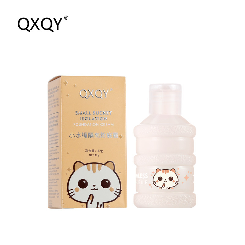 Qxqy Small Bucket Isolation Foundation Cream Long-Lasting Makeup Transparent Concealer Dry Skin Oil Skin Liquid Foundation Affordable Makeup
