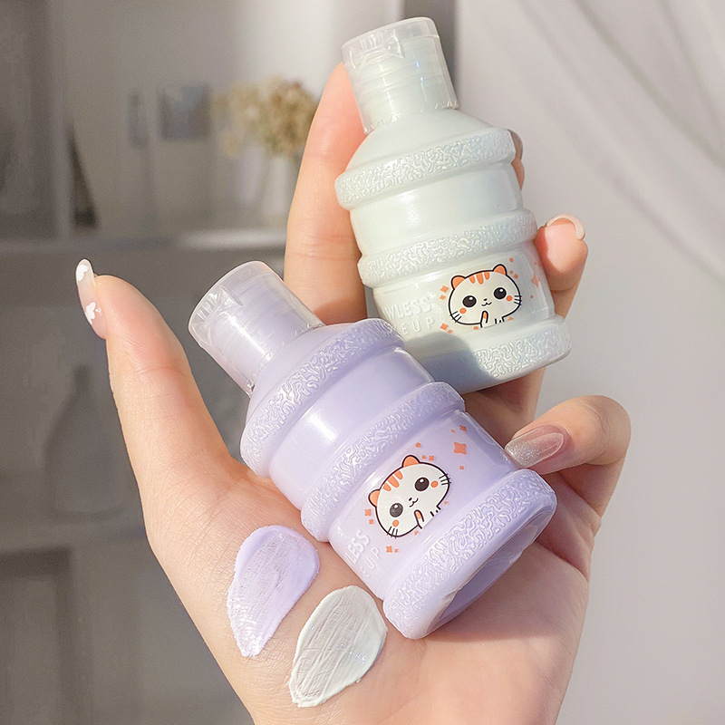 Qxqy Small Bucket Isolation Foundation Cream Long-Lasting Makeup Transparent Concealer Dry Skin Oil Skin Liquid Foundation Affordable Makeup