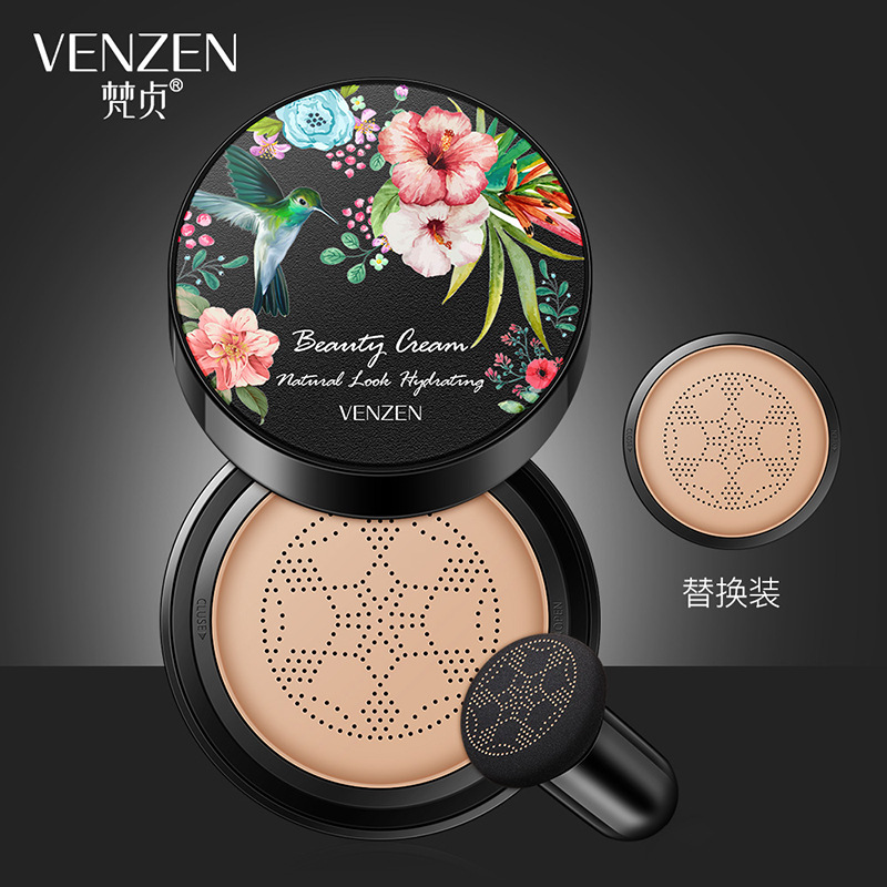 Fanzhen Concealer and Moisturizer Mushroom Air Cushion Concealing and Isolating Collagen Cream BB Cream Natural Nude Makeup Mushroom-Shaped Haircut Air Cushion Makeup