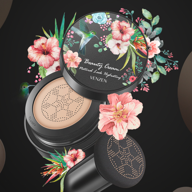 Fanzhen Concealer and Moisturizer Mushroom Air Cushion Concealing and Isolating Collagen Cream BB Cream Natural Nude Makeup Mushroom-Shaped Haircut Air Cushion Makeup