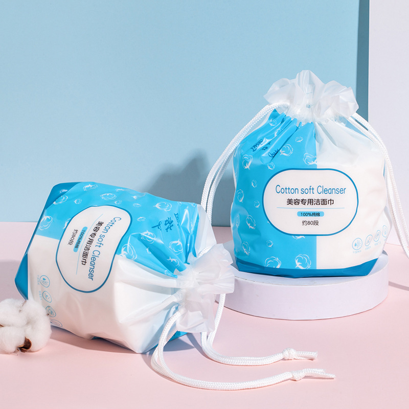 Disposable Face Cloth 80 Drawers/Bag Beauty Salon Wet and Dry Dual-Use Cotton Pads Paper Large Rolls Cleaning Towel Large Wholesale