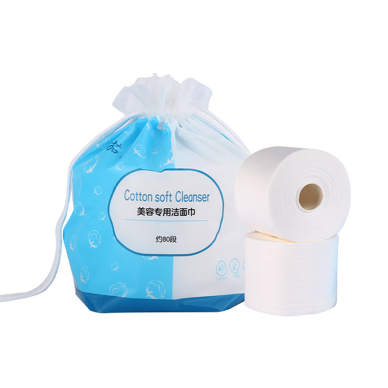 Disposable Face Cloth 80 Drawers/Bag Beauty Salon Wet and Dry Dual-Use Cotton Pads Paper Large Rolls Cleaning Towel Large Wholesale