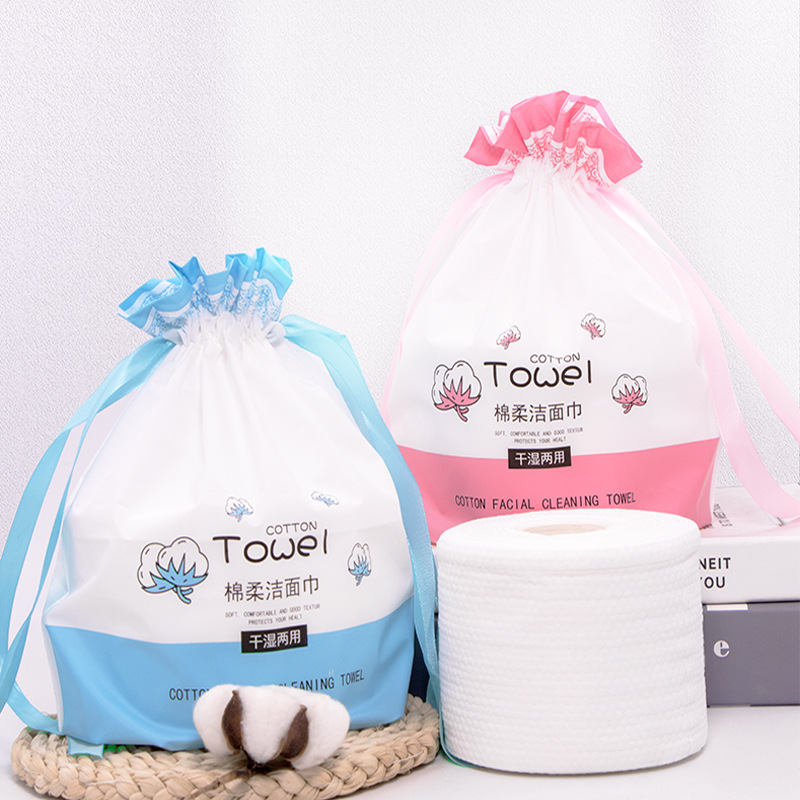 Disposable Face Cloth Thick Cotton Large Roll Cleaning Towel Facial Cleansing Tissue Beauty Salon Face Cleaning Cotton Pads Paper Factory Wholesale
