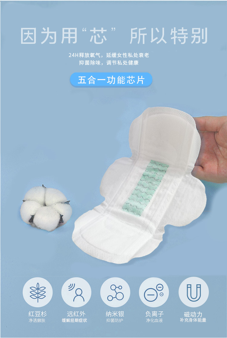 Feel Medical Disinfection Grade Sanitary Napkins Wholesale Pure Cotton Protection Mat Anion Private Parts Maintenance Sanitary Pads Full Box in Stock