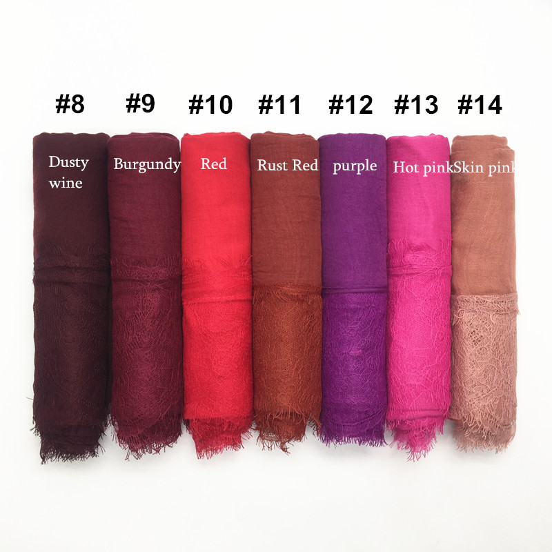 Women's Shawl Solid Color Lace Scarf Small Eyelashes Middle East Cross-Border Closed Toe Dual Purpose Scarf Shawl for Women Women's Shawl Solid Color Lace Scarf Small Eyelashes Middle East Cross-Border Closed Toe Dual Purpose Scarf Shawl for Women