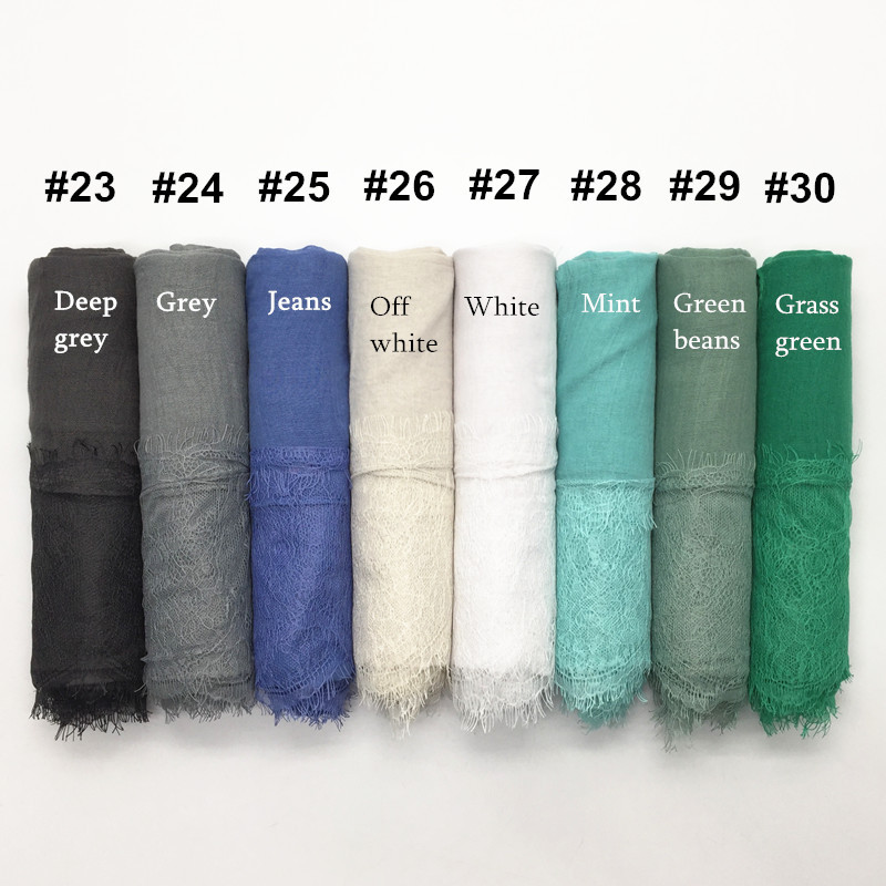 Women's Shawl Solid Color Lace Scarf Small Eyelashes Middle East Cross-Border Closed Toe Dual Purpose Scarf Shawl for Women Women's Shawl Solid Color Lace Scarf Small Eyelashes Middle East Cross-Border Closed Toe Dual Purpose Scarf Shawl for Women