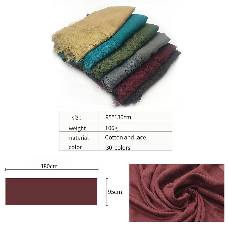 Women's Shawl Solid Color Lace Scarf Small Eyelashes Middle East Cross-Border Closed Toe Dual Purpose Scarf Shawl for Women Women's Shawl Solid Color Lace Scarf Small Eyelashes Middle East Cross-Border Closed Toe Dual Purpose Scarf Shawl for Women