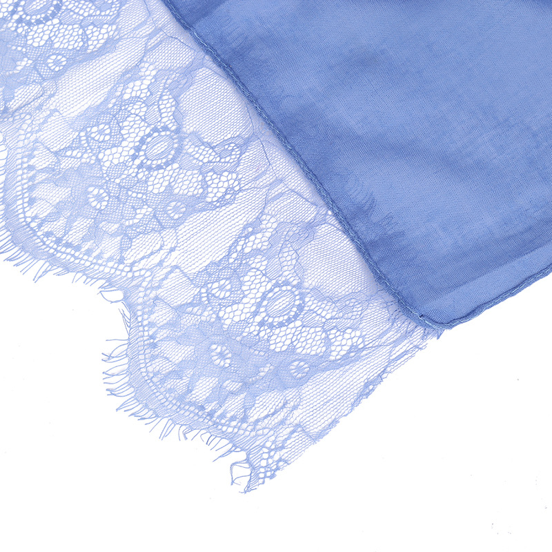 Women's Shawl Solid Color Lace Scarf Small Eyelashes Middle East Cross-Border Closed Toe Dual Purpose Scarf Shawl for Women Women's Shawl Solid Color Lace Scarf Small Eyelashes Middle East Cross-Border Closed Toe Dual Purpose Scarf Shawl for Women