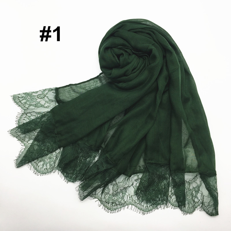 Women's Shawl Solid Color Lace Scarf Small Eyelashes Middle East Cross-Border Closed Toe Dual Purpose Scarf Shawl for Women Women's Shawl Solid Color Lace Scarf Small Eyelashes Middle East Cross-Border Closed Toe Dual Purpose Scarf Shawl for Women