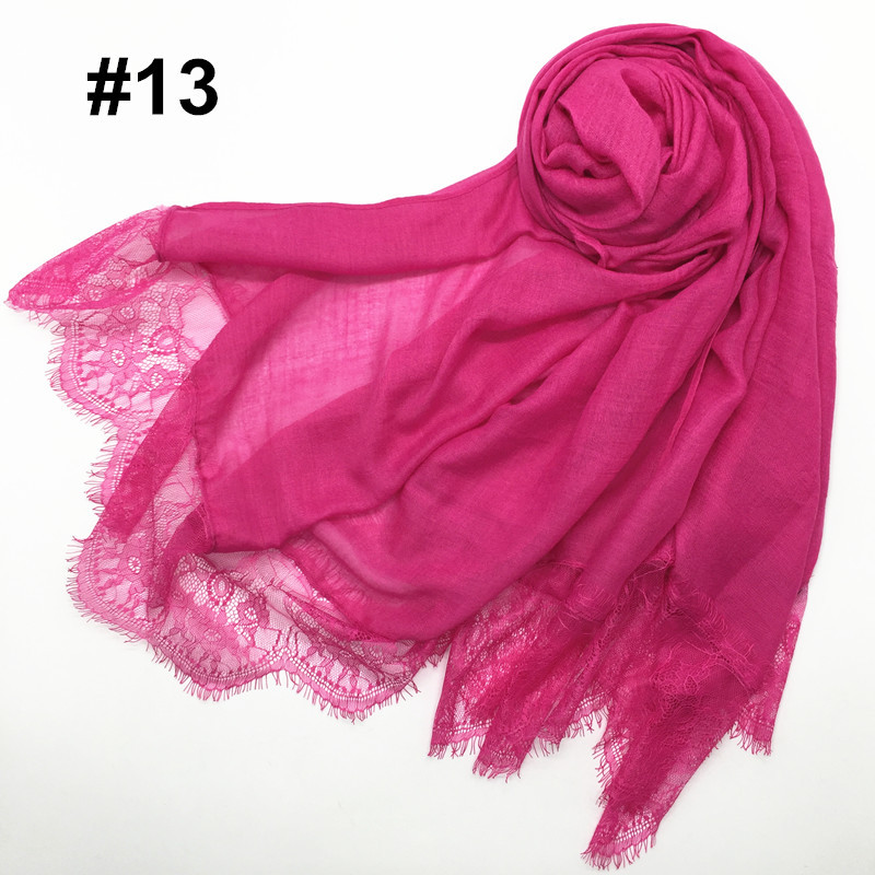 Women's Shawl Solid Color Lace Scarf Small Eyelashes Middle East Cross-Border Closed Toe Dual Purpose Scarf Shawl for Women Women's Shawl Solid Color Lace Scarf Small Eyelashes Middle East Cross-Border Closed Toe Dual Purpose Scarf Shawl for Women
