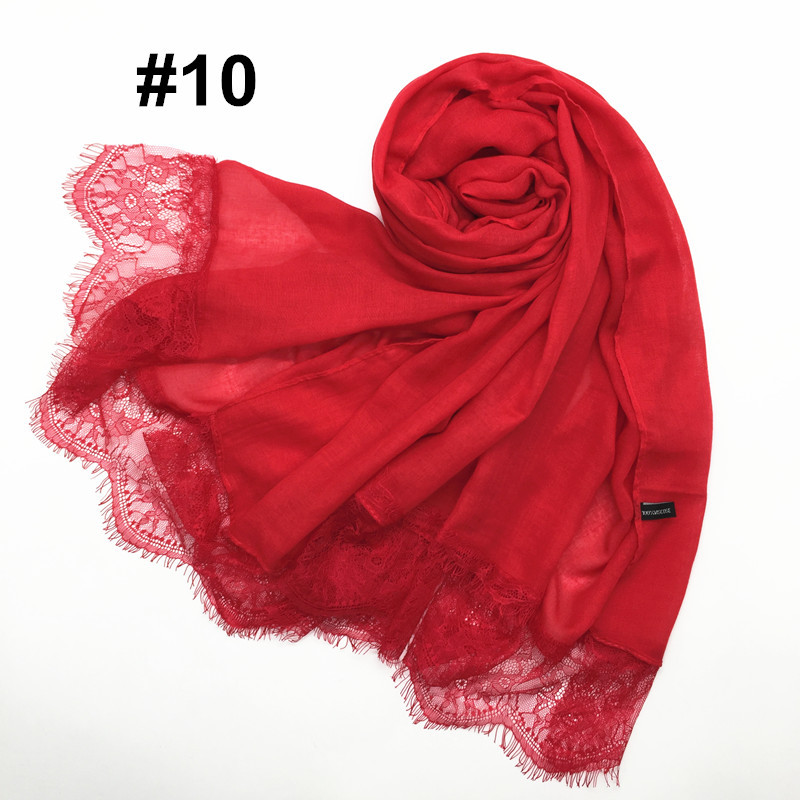 Women's Shawl Solid Color Lace Scarf Small Eyelashes Middle East Cross-Border Closed Toe Dual Purpose Scarf Shawl for Women Women's Shawl Solid Color Lace Scarf Small Eyelashes Middle East Cross-Border Closed Toe Dual Purpose Scarf Shawl for Women