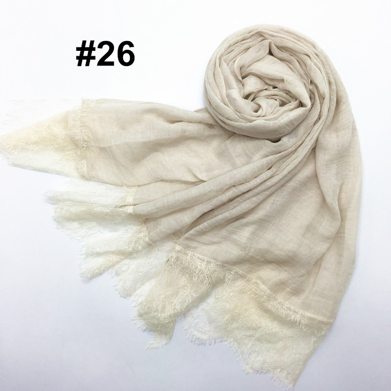 Women's Shawl Solid Color Lace Scarf Small Eyelashes Middle East Cross-Border Closed Toe Dual Purpose Scarf Shawl for Women Women's Shawl Solid Color Lace Scarf Small Eyelashes Middle East Cross-Border Closed Toe Dual Purpose Scarf Shawl for Women