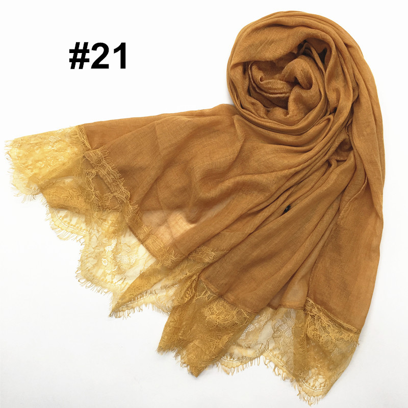 Women's Shawl Solid Color Lace Scarf Small Eyelashes Middle East Cross-Border Closed Toe Dual Purpose Scarf Shawl for Women Women's Shawl Solid Color Lace Scarf Small Eyelashes Middle East Cross-Border Closed Toe Dual Purpose Scarf Shawl for Women