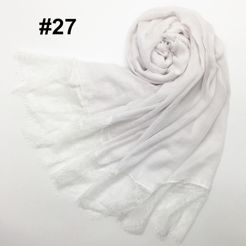 Women's Shawl Solid Color Lace Scarf Small Eyelashes Middle East Cross-Border Closed Toe Dual Purpose Scarf Shawl for Women Women's Shawl Solid Color Lace Scarf Small Eyelashes Middle East Cross-Border Closed Toe Dual Purpose Scarf Shawl for Women