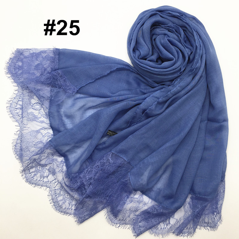 Women's Shawl Solid Color Lace Scarf Small Eyelashes Middle East Cross-Border Closed Toe Dual Purpose Scarf Shawl for Women Women's Shawl Solid Color Lace Scarf Small Eyelashes Middle East Cross-Border Closed Toe Dual Purpose Scarf Shawl for Women
