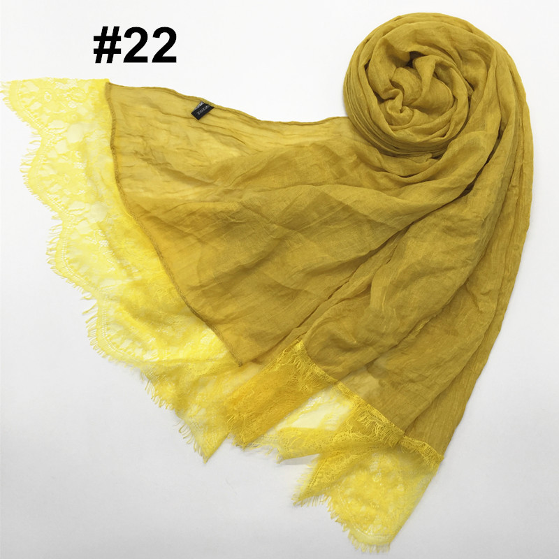 Women's Shawl Solid Color Lace Scarf Small Eyelashes Middle East Cross-Border Closed Toe Dual Purpose Scarf Shawl for Women Women's Shawl Solid Color Lace Scarf Small Eyelashes Middle East Cross-Border Closed Toe Dual Purpose Scarf Shawl for Women