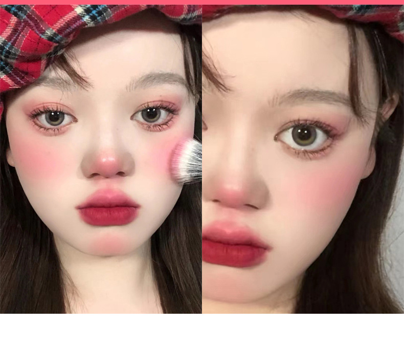 Xixi Milk Star River Soft Mist Blush Monochrome Blusher Plate Matte Vitality Small Orange Nude Makeup Cheap Repair Portable