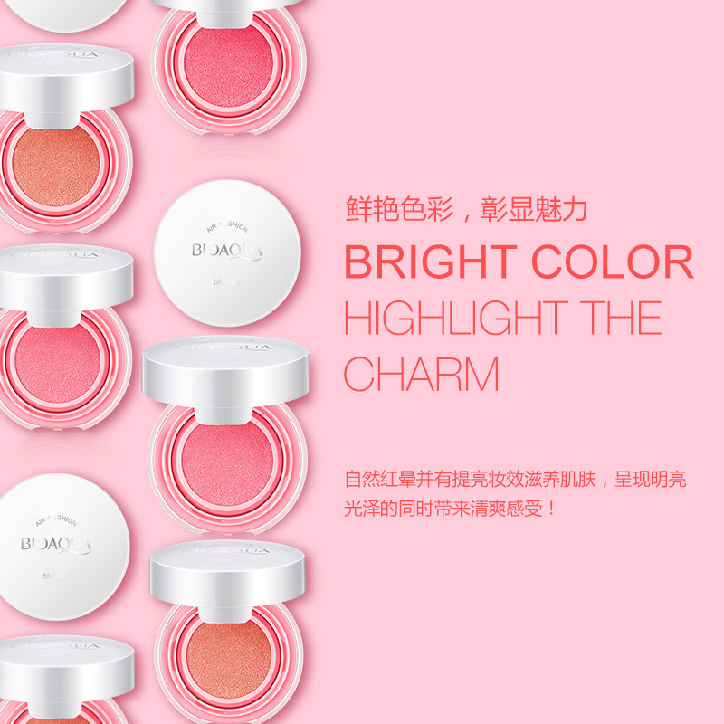 Bioaqua Air Cushion Blusher Makeup Natural Moisturizing Refreshing Repair Rosy Nude Makeup Finishing Cream Blush Hair Generation