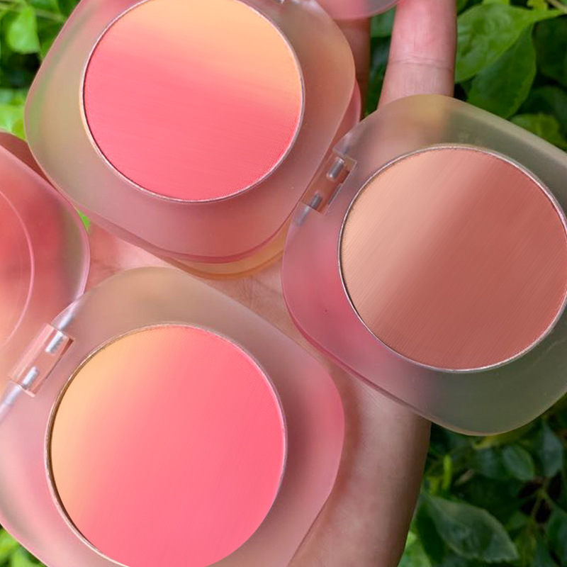 CVZ Internet Celebrity Three-Color Gradient Monochrome Blush Brown Sugar Milk Tea Peach Natural Nude Makeup Blusher Plate Female Contour Compact Cheap