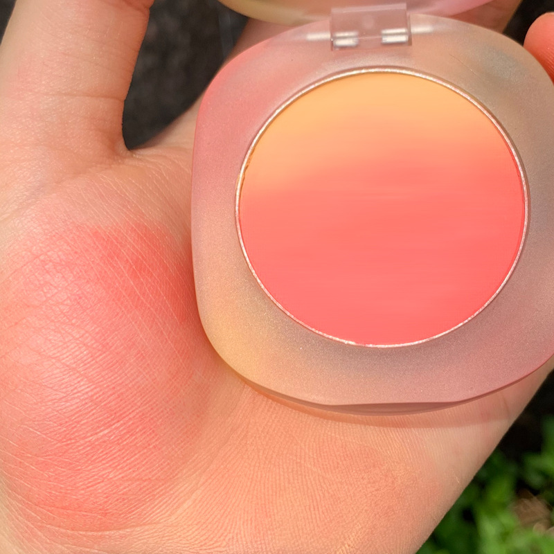 CVZ Internet Celebrity Three-Color Gradient Monochrome Blush Brown Sugar Milk Tea Peach Natural Nude Makeup Blusher Plate Female Contour Compact Cheap