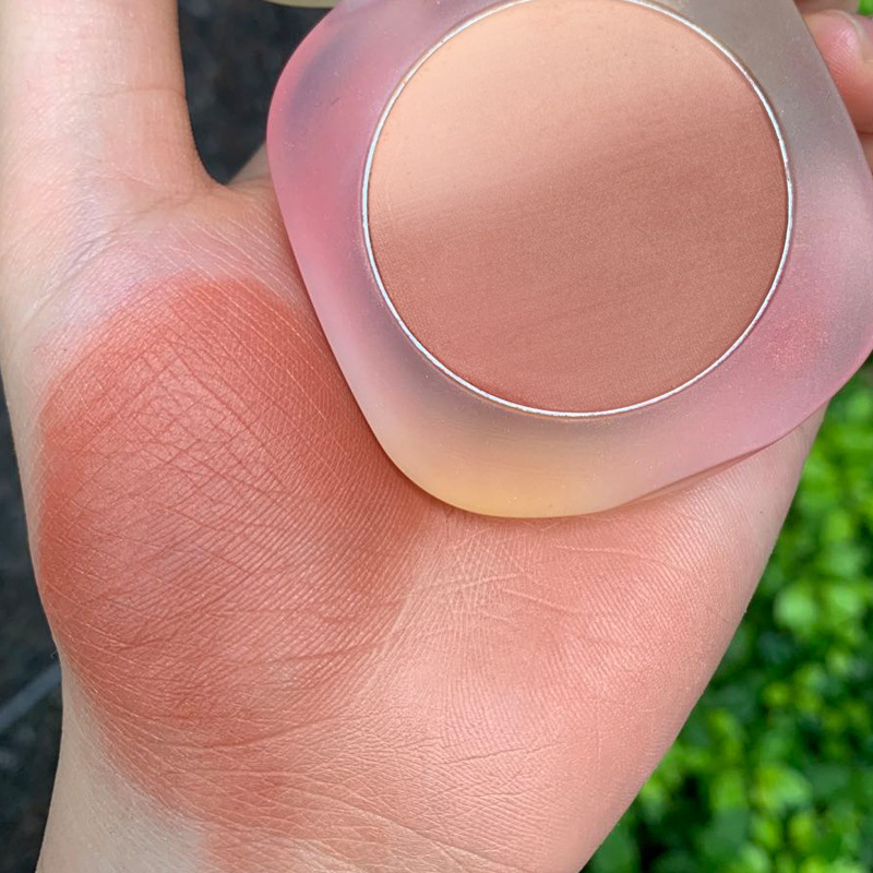 CVZ Internet Celebrity Three-Color Gradient Monochrome Blush Brown Sugar Milk Tea Peach Natural Nude Makeup Blusher Plate Female Contour Compact Cheap