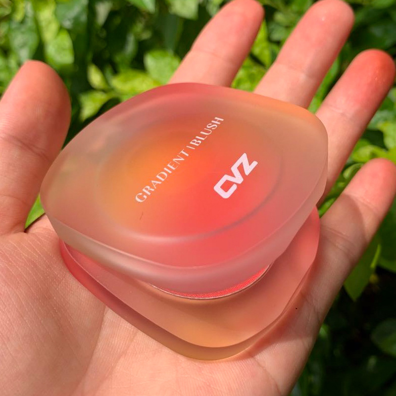 CVZ Internet Celebrity Three-Color Gradient Monochrome Blush Brown Sugar Milk Tea Peach Natural Nude Makeup Blusher Plate Female Contour Compact Cheap