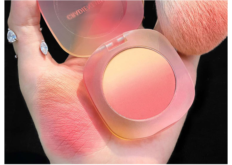 CVZ Gradient Soft Pink Two-Color Blush Nude Makeup Natural Good Complexion Blusher Plate Stereo Repair Capacity Female Student Makeup Rouge