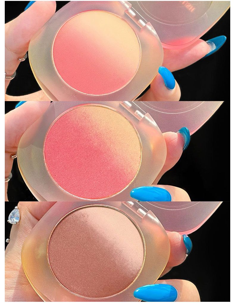 CVZ Gradient Soft Pink Two-Color Blush Nude Makeup Natural Good Complexion Blusher Plate Stereo Repair Capacity Female Student Makeup Rouge