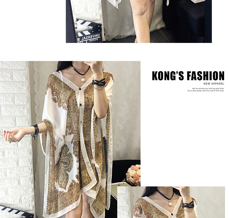 Sunprotective clothing for women's wear long thin coat Korean version long sleeve chiffon garment large size sunscreen
