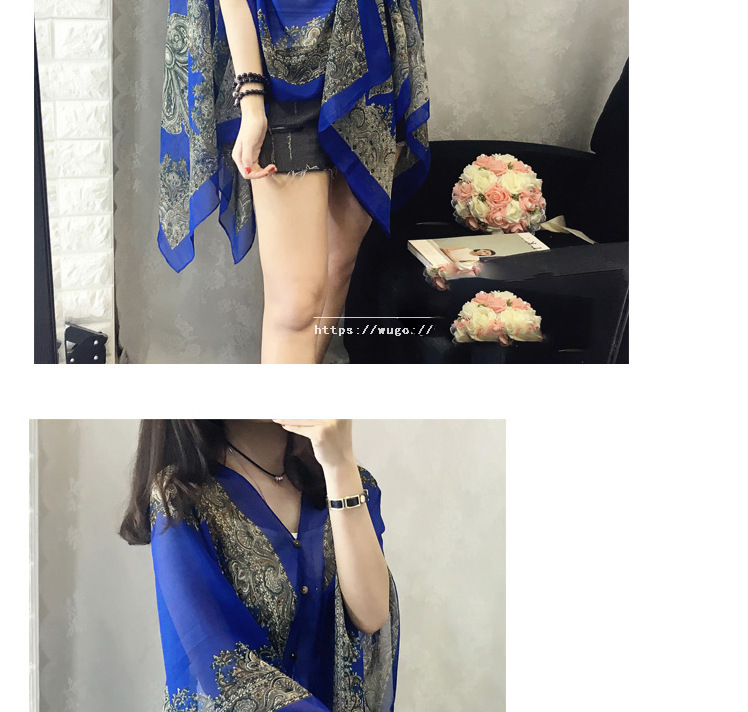Sunprotective clothing for women's wear long thin coat Korean version long sleeve chiffon garment large size sunscreen